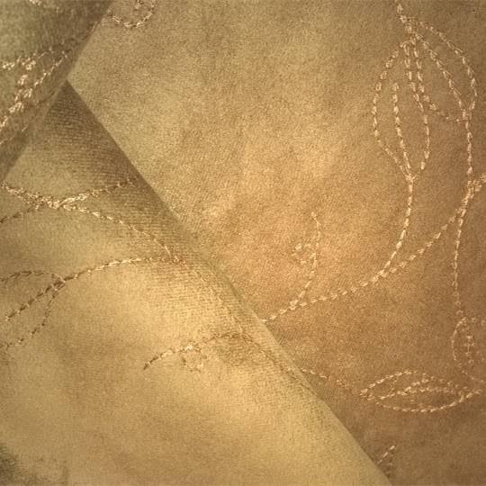 Knitted Embroidery Suede Fabric